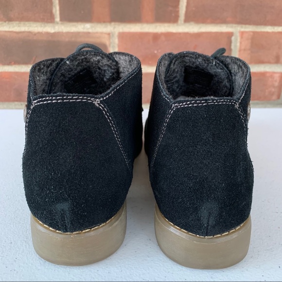 Eddie Bauer Valerie black suede lace up ankle boot - Picture 6 of 9